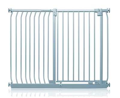 Safetots Extra Tall Elite Safety Gate134Cm143CmMatt GreyExtra Tall 96.8Cm In HeightPressure Fit Stair Gate from B&Q