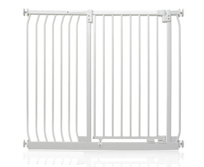 Safetots Extra Tall Elite Safety Gate116Cm125CmMatt WhiteExtra Tall 96.8Cm In HeightPressure Fit Stair Gate from B&Q