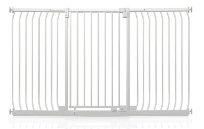 B&Q -  Extra Tall Elite Safety Gate188Cm197CmMatt WhiteExtra Tall 96.8Cm In HeightPressure Fit Stair Gate
