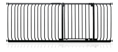 Safetots Elite Pressure Safety Gate198Cm207CmMatt BlackPressure Fit Stair Gate from B&Q