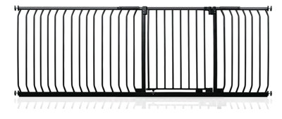 Safetots Black Elite Pressure Safety Gate, - 216Cm, Matt Pressure Fit Stair Gate 207Cm