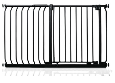 Safetots Elite Pressure Safety Gate107Cm116CmMatt BlackPressure Fit Stair Gate from B&Q