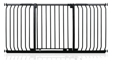 Safetots Elite Pressure Safety Gate170Cm179CmMatt BlackPressure Fit Stair Gate from B&Q
