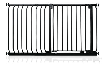 Safetots Elite Pressure Safety Gate116Cm125CmMatt BlackPressure Fit Stair Gate from B&Q