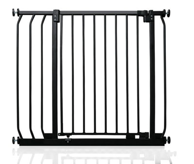 Safetots Elite Pressure Safety Gate80Cm89CmMatt BlackPressure Fit Stair Gate from B&Q