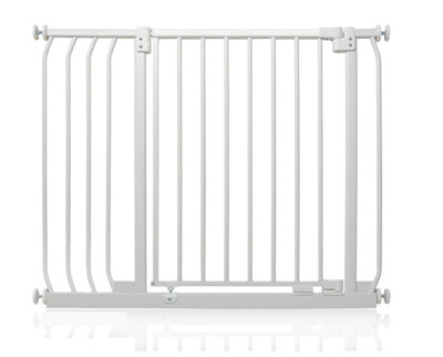 Safetots Elite Pressure Safety Gate89Cm98CmMatt WhitePressure Fit Stair Gate from B&Q