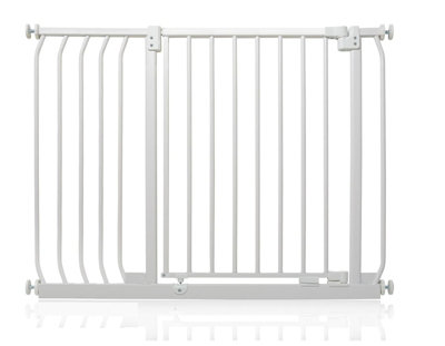 Safetots Elite Pressure Safety Gate98Cm107CmMatt WhitePressure Fit Stair Gate from B&Q