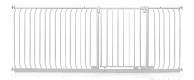 Safetots Elite Pressure Safety Gate, 207Cm - 216Cm, Matt Pressure Fit Stair Gate White