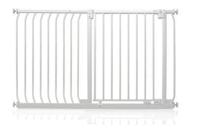 Safetots White Elite Pressure Safety Gate, - 143Cm, Matt Pressure Fit Stair Gate 134Cm