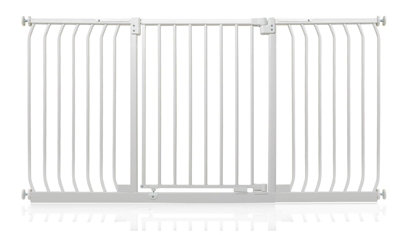 Safetots Elite Pressure Safety Gate161Cm170CmMatt WhitePressure Fit Stair Gate from B&Q