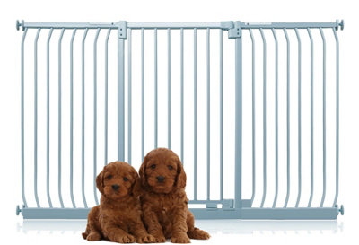 Bettacare Extra Tall Elite Dog Gate179Cm188CmMatt GreyExtra Tall 96.8Cm In HeightPressure Fit Pet Gate from B&Q