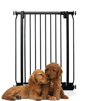 Bettacare Extra Tall Elite Dog Gate71Cm80CmMatt BlackExtra Tall 96.8Cm In HeightPressure Fit Pet Gate from B&Q