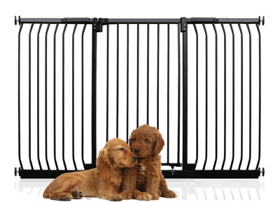 Bettacare Extra Tall Elite Dog Gate179Cm188CmMatt BlackExtra Tall 96.8Cm In HeightPressure Fit Pet Gate from B&Q