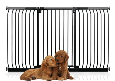 Bettacare Extra Tall Elite Dog Gate188Cm197CmMatt BlackExtra Tall 96.8Cm In HeightPressure Fit Pet Gate from B&Q