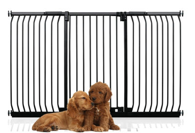 Bettacare Extra Tall Elite Dog Gate197Cm206CmMatt BlackExtra Tall 96.8Cm In HeightPressure Fit Pet Gate from B&Q