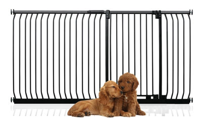 Bettacare Extra Tall Elite Dog Gate198Cm207CmMatt BlackExtra Tall 96.8Cm In HeightPressure Fit Pet Gate from B&Q