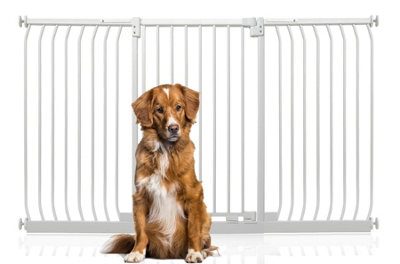 Bettacare Extra Tall Elite Dog Gate179Cm188CmMatt WhiteExtra Tall 96.8Cm In HeightPressure Fit Pet Gate from B&Q