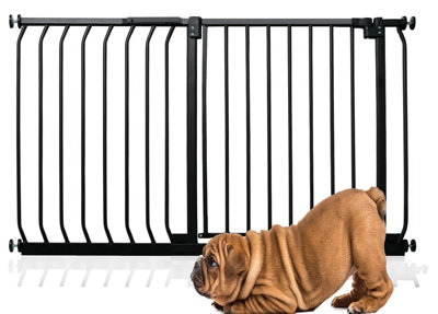 Bettacare Elite Pressure Dog Gate107Cm116CmMatt BlackPressure Fit Pet Gate For Dog And Puppy from B&Q
