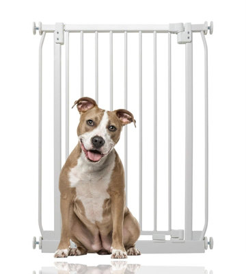 B&Q -  Extra Tall Elite Narrow Dog Gate65.5Cm74.5CmMatt WhiteExtra Tall 96.8Cm In HeightPressure Fit Pet Gate