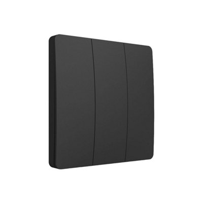 Ener-J EnerJ 3 Gang Wireless Kinetic Switch Dimmable/non Dimmable Black from B&Q
