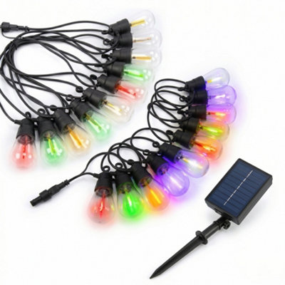 B&Q -  Ener J Solar Rgb Meteor Shower String Lights 10 Metres Multicolour