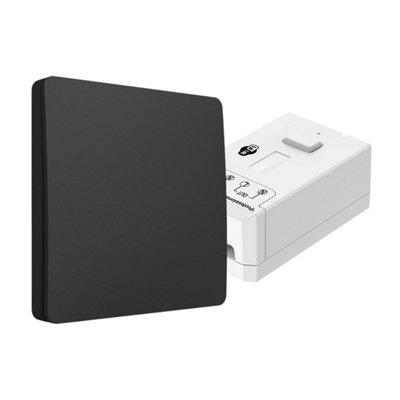 Ener-J 1 Gang Wireless Kinetic Switch And 100W Rf Wifi Dimmable Receiver Black from B&Q