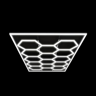 Ener-j Hexagon LED Ceiling Light with Frame 14 - 600W - 6500K - Light - Image 6