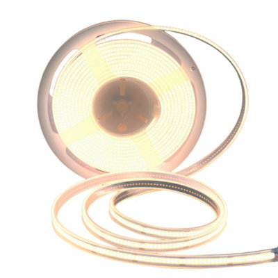 Ener-J 24V Cob Led Strip S With 320 Leds/M, 10W/M, 1100Lm/M, Cri 90-92, 5M Roll, 4000K, Ip65 Light