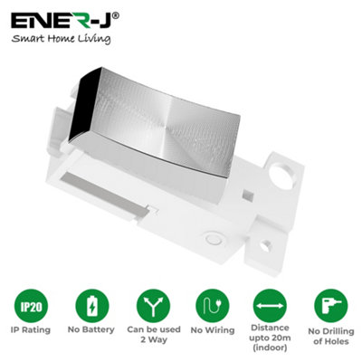 ENER-J Satin Chrome Grid Switch - Wireless Kinetic Powergrid Compatible - 1 Gang - Image 7