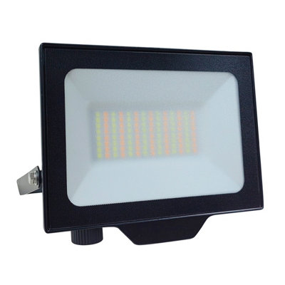 B&Q -  50W Led Floodlight Cct Switchable Ip65 Black 4500 Lumens 240V