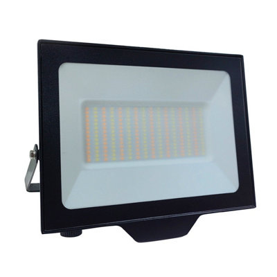 B&Q -  100W Led Floodlight Cct Switchable Ip65 Black 9000 Lumens 240V