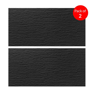 Ener-J Britwall Textured Midnight Ridge Stone Wall Panel 1200 X 600 X 4 mm Pack Of 2 Midnight Ridge Stone from B&Q