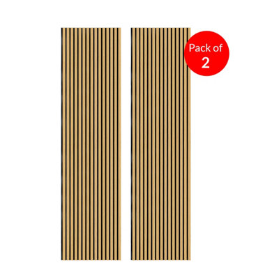 Ener-J Britwall Acoustic Wall Panels 2400X605mm Decorative Wall Cladding Pack Of 2 from B&Q