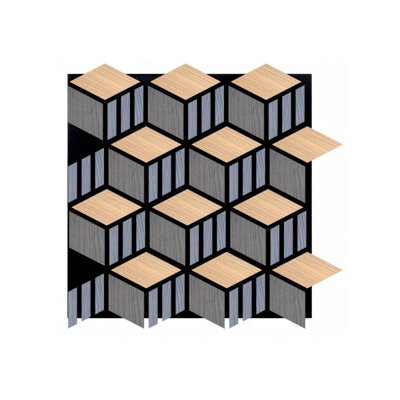 Ener-J Unisex Dark Grey Britwall Hexacube Acoustic Wall Panels 685 X 740 Mm Pack Of 4 In 4In - Image 5