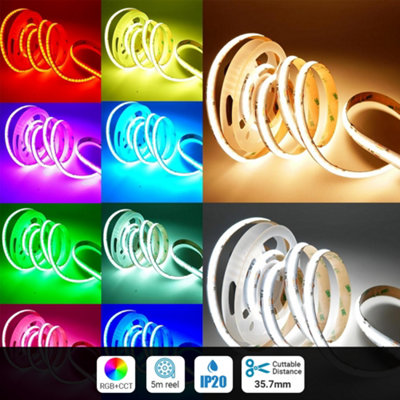 Ener-J Ener J 24V Rgb Cct Cob Led Strip Lights 5 Metre Roll 105W 24V from B&Q