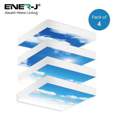 ENER-J 40W Sky LED Ceiling Panel 600x600mm 4 Pack - 3D Effect - Image 7