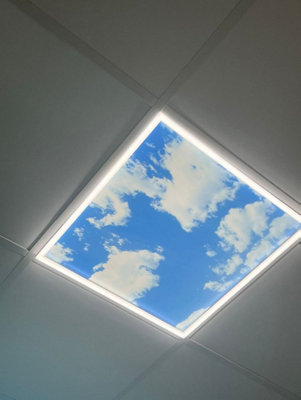 ENER-J 60x60cm SKY LED Ceiling Panel 40W - White - Set of 2 - Image 7