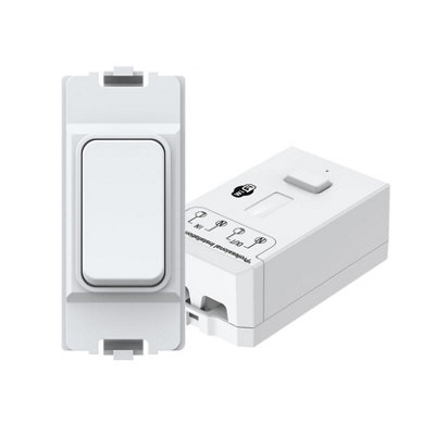 Ener-J EnerJ Wireless Kinetic Grid Switch With 500W Rf And Wifi Receiver White 240V from B&Q