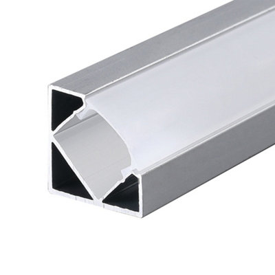 Ener-J 25 21mm X 17 5mm Corner Aluminum Profile With Pc Cover 2M Kit 0 9mm Thickness Pack Of 4 from B&Q