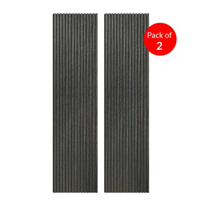 Ener-J Britwall Linear Acoustic Wall Panels Pw Grey 2400X600mm Pack Of 2 from B&Q
