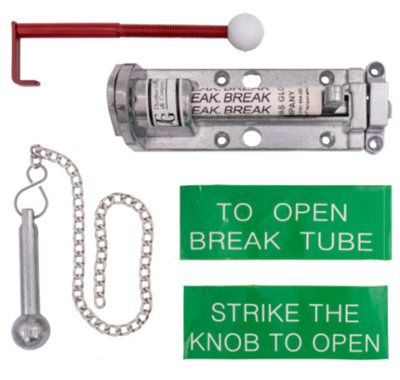 Eai Redlam Bolt Break Glass Emergency Exit Door Panic BoltSatin Aluminium from B&Q