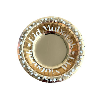 Eid Mubarak Party Bowls (10Pk)Gold from B&Q