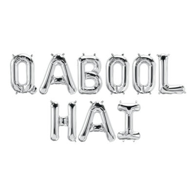 Qabool Hai Foil BalloonsSilver from B&Q