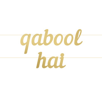 Qabool Hai Letter BannerGold from B&Q