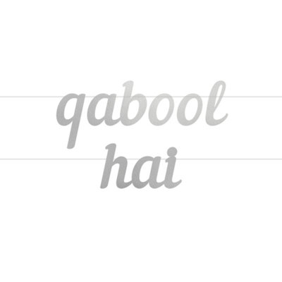 Qabool Hai Letter BannerSilver from B&Q