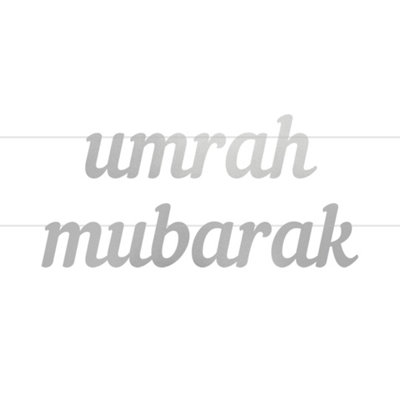 Umrah Mubarak Letter BannerSilver from B&Q