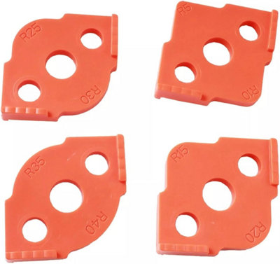 OKODOKO Multi-Sided Corner Radius Routing Jig Set R5-R40 Router Templates For Woodworking & Carpentry from B&Q