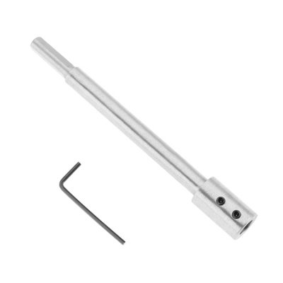 OKODOKO 169mm Long Drill Bit Extension Bar For Forstner High Carbon Steel 3/8" Inch Shank Diameter & Allen Key Tool from B&Q