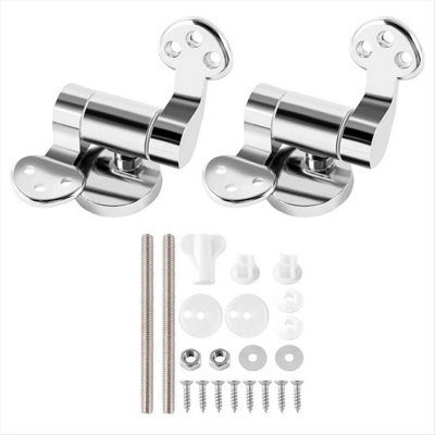 OKODOKO 2Pcs Replacement Toilet Seat & Lid Soft Close Hinges & Fittings For Most Seats from B&Q