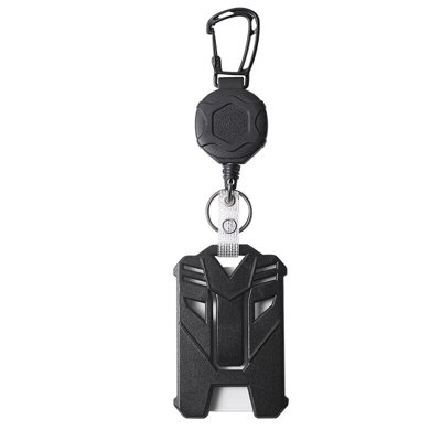 B&Q -  Heavy Duty Id Card Badge Holder/keychain With 80Cm Retractable Reel & Carabiner
